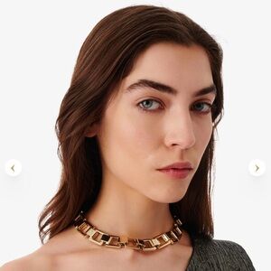 NWT IRO Square Necklace Golden Color